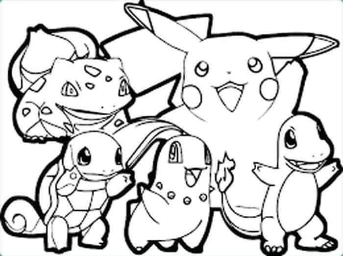 Pikachu And Friends Coloring Pages 2