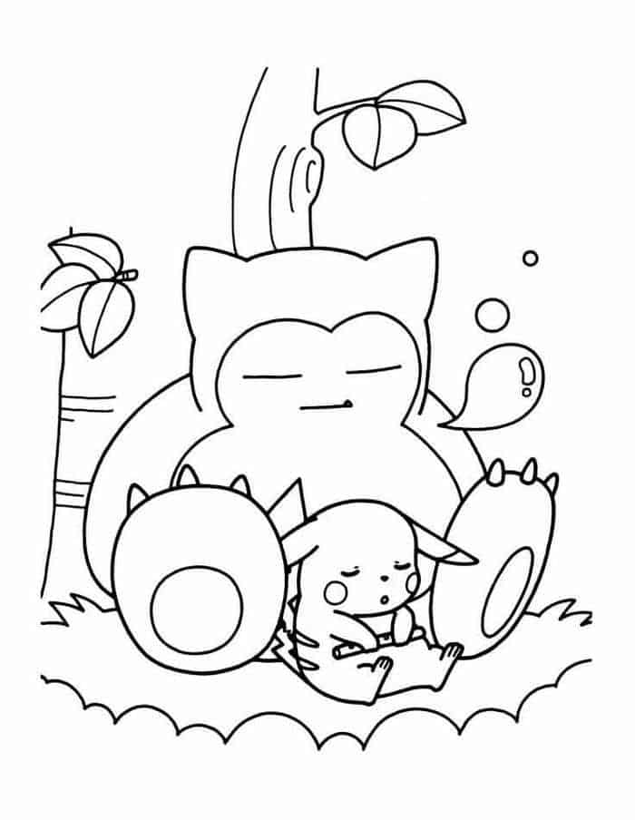 Pikachu Christmas Coloring Pages