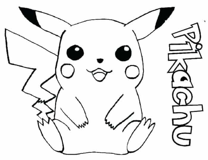 Pikachu Coloring Pages For Kids 1