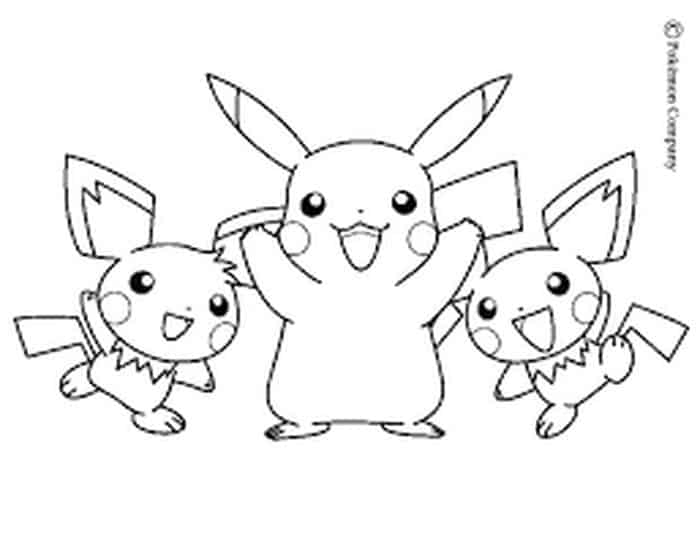 Pikachu Pokemon Coloring Pages