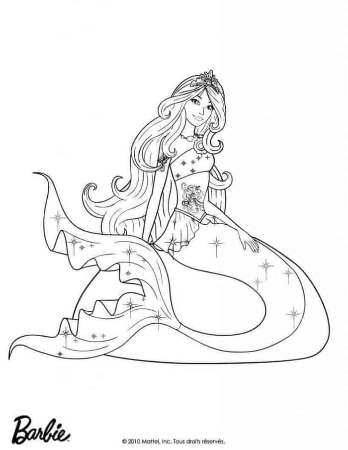 Printable Mermaid Coloring Pages