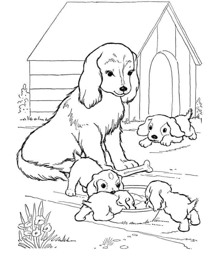 Puppy Coloring Pages For Kids