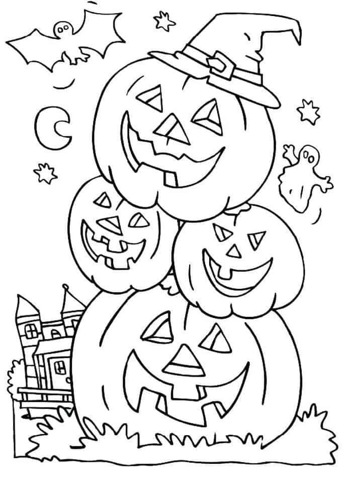 Scary Pumpkin Coloring Pages