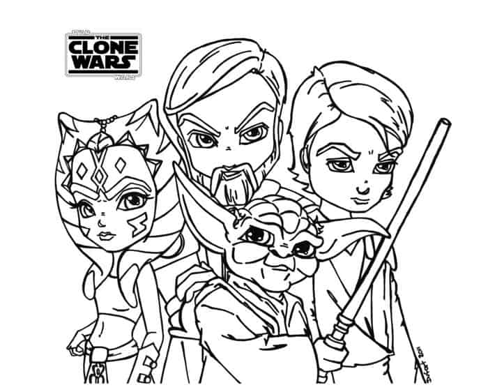 Star Wars Clone Wars Coloring Pages 1