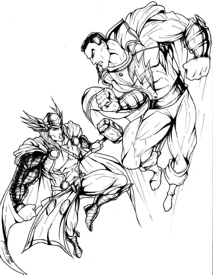 Superhero Coloring Pages For Toddlers