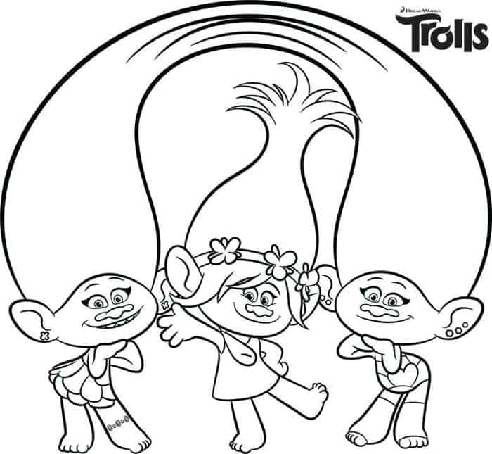 Trolls Coloring Pages Free