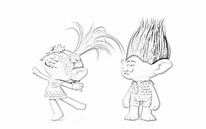 Trolls Coloring Pages Satin And Chenille