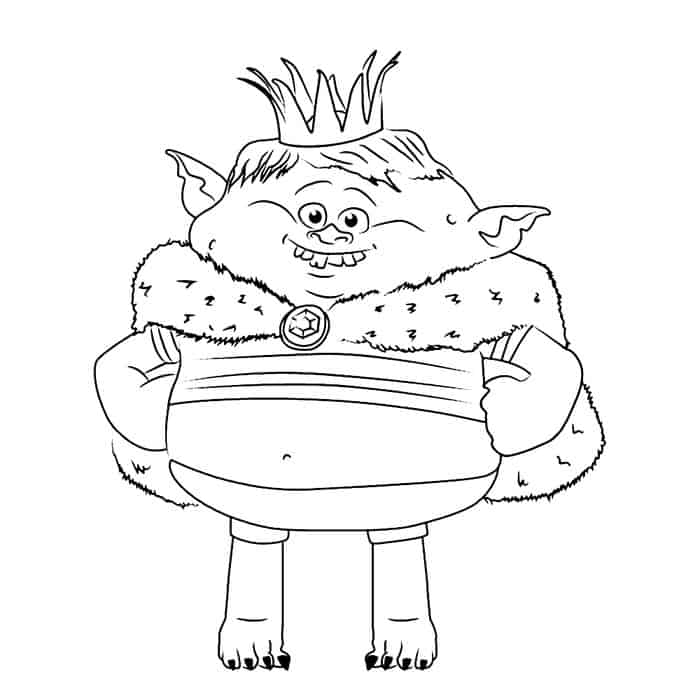 Trolls Mr.Dinkles Coloring Pages