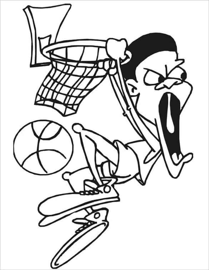 Adult Basketball Coloring Pages