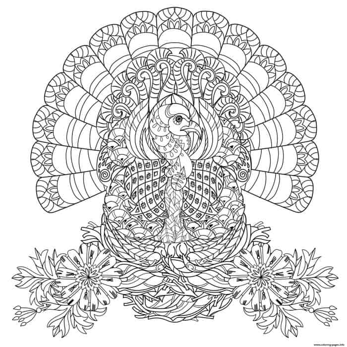 Adult Coloring Pages Thanksgiving