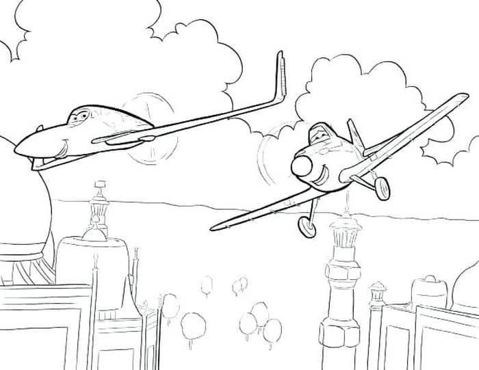 Airplane Battle Coloring Pages