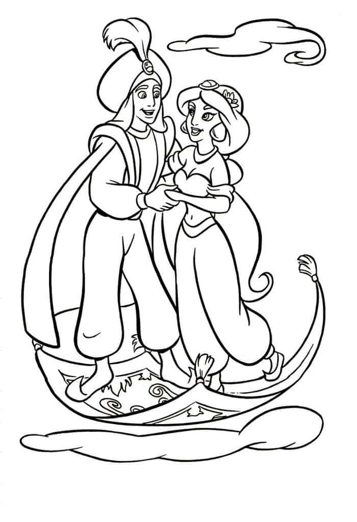 Aladdin Jasmine Coloring Pages