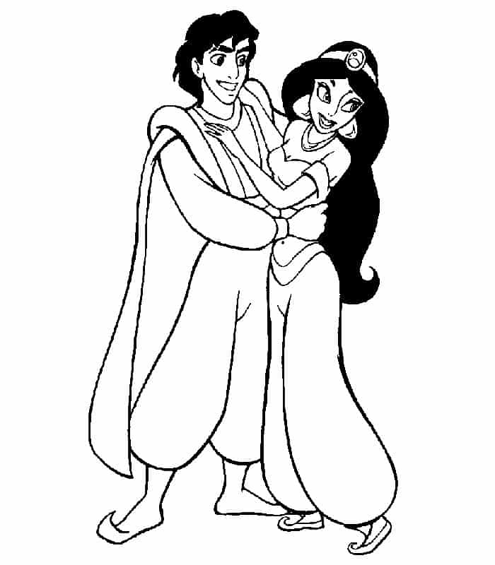 Aladdin Rajah Coloring Pages