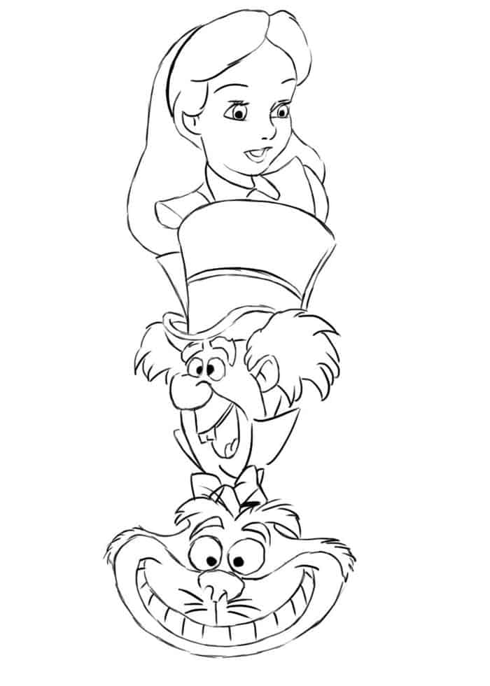 Alice In Wonderland Alice Coloring Pages