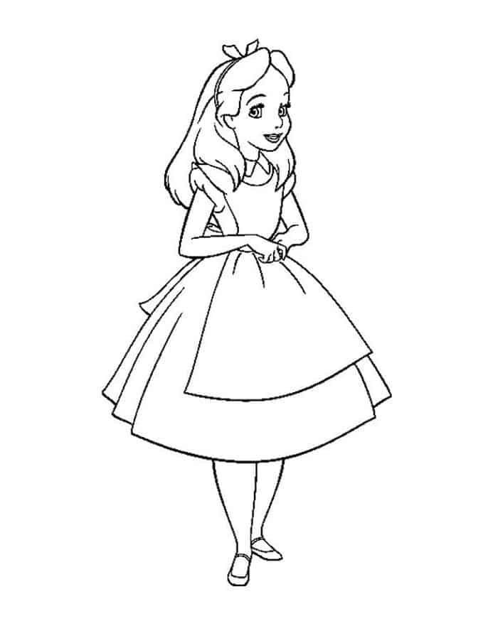 Alice In Wonderland Coloring Pages Disney