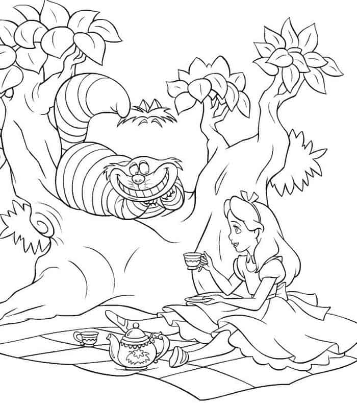 Alice In Wonderland Coloring Pages Online