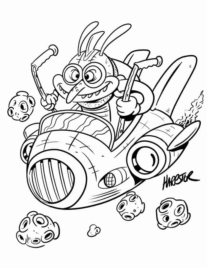 Alien Abduction Coloring Pages