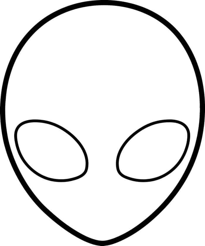 Alien Head Coloring Pages