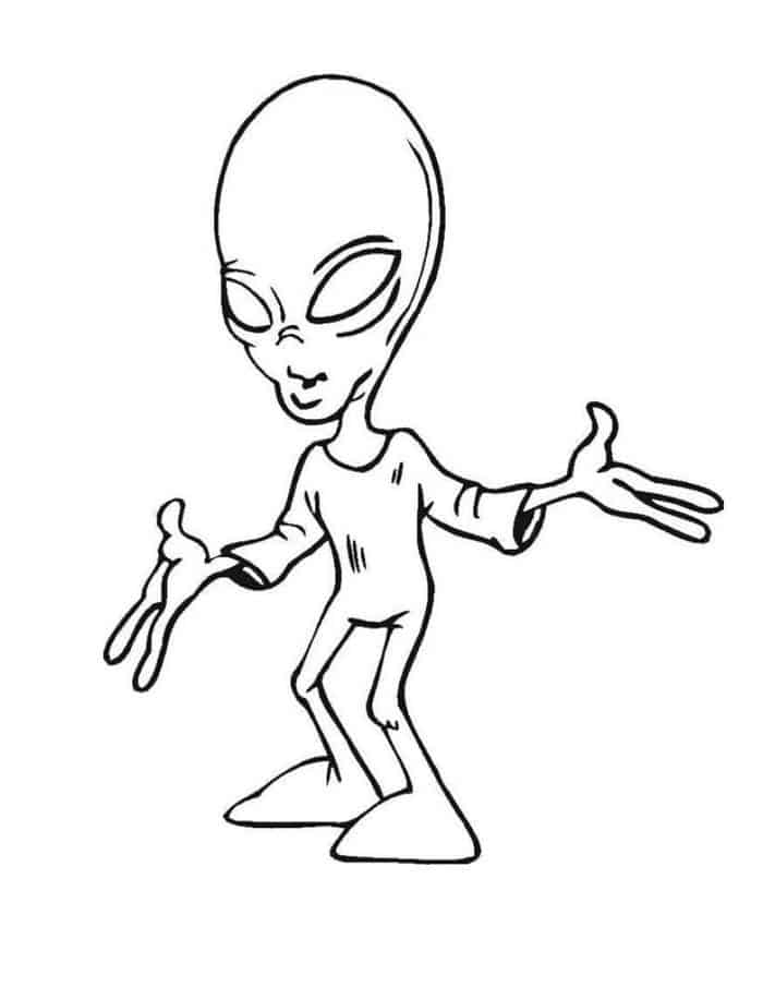 Alien Human Coloring Pages