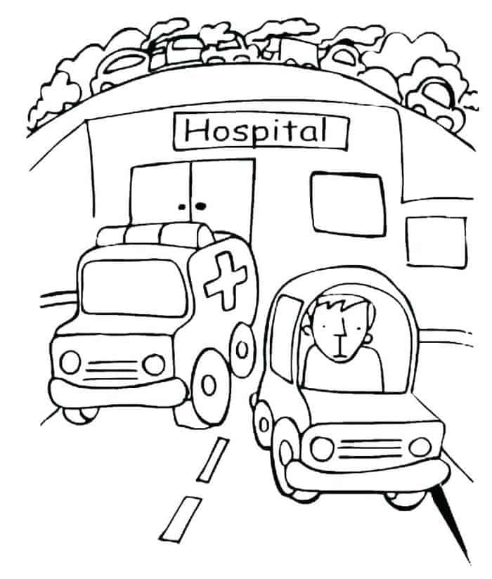 Ambulance Coloring Pages For Preschoolers