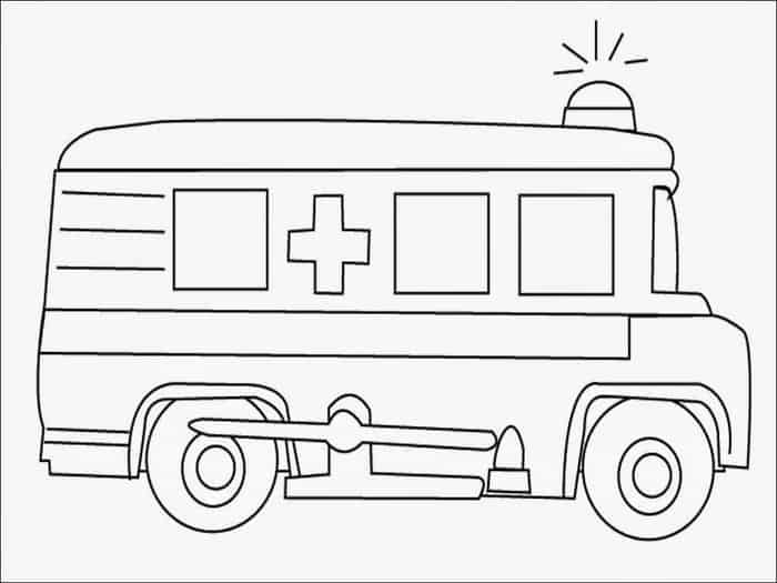 Ambulance Coloring Pages Printable