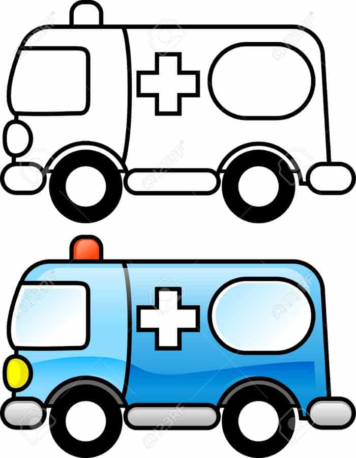 Ambulance Coloring Pages To Print