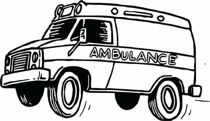 Ambulance Coloring Pages