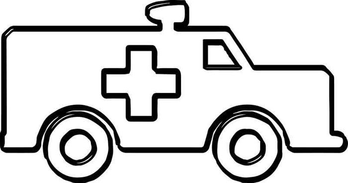 Ambulance Printable Coloring Pages