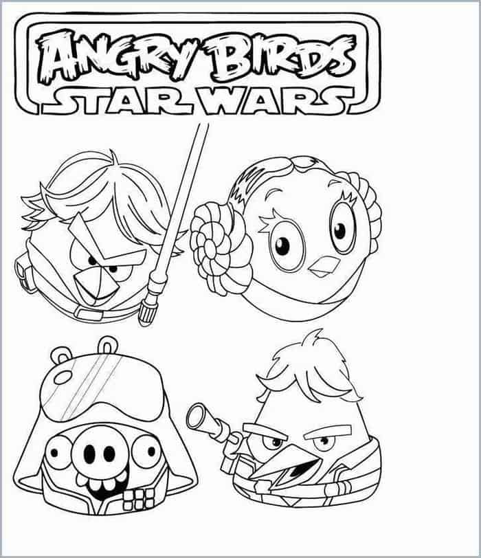 Angry Bird Star Wars Coloring Pages