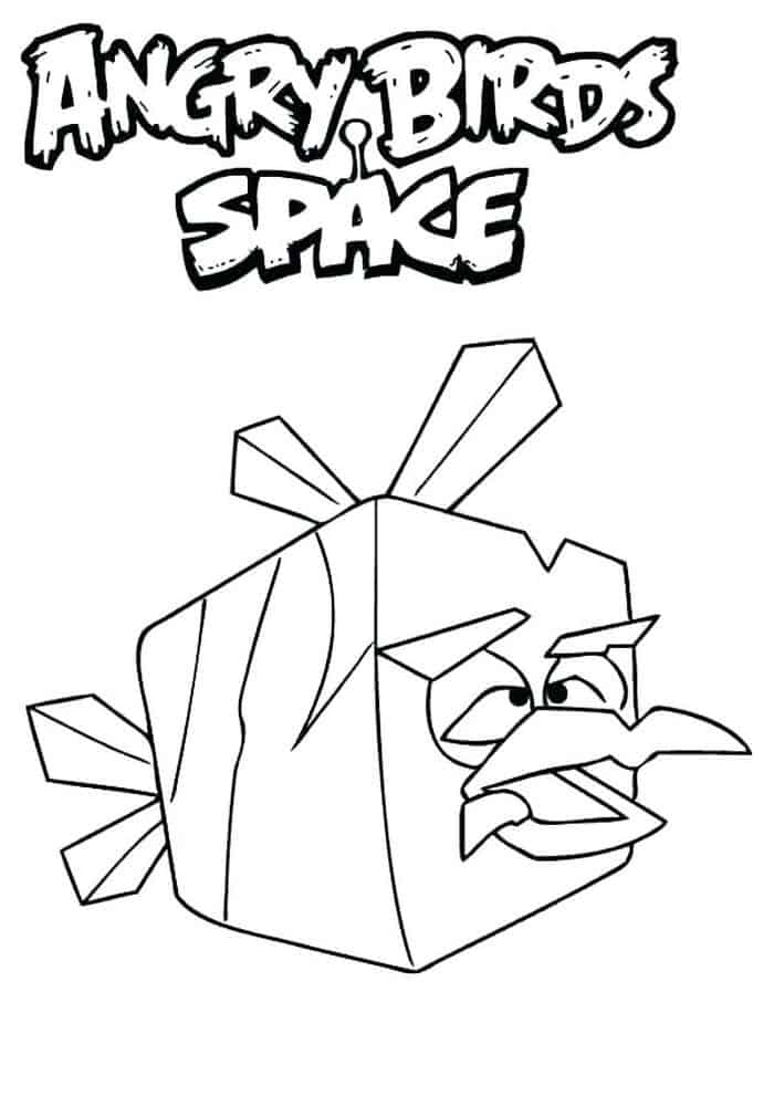 Angry Birds Space Ice Bird Coloring Pages