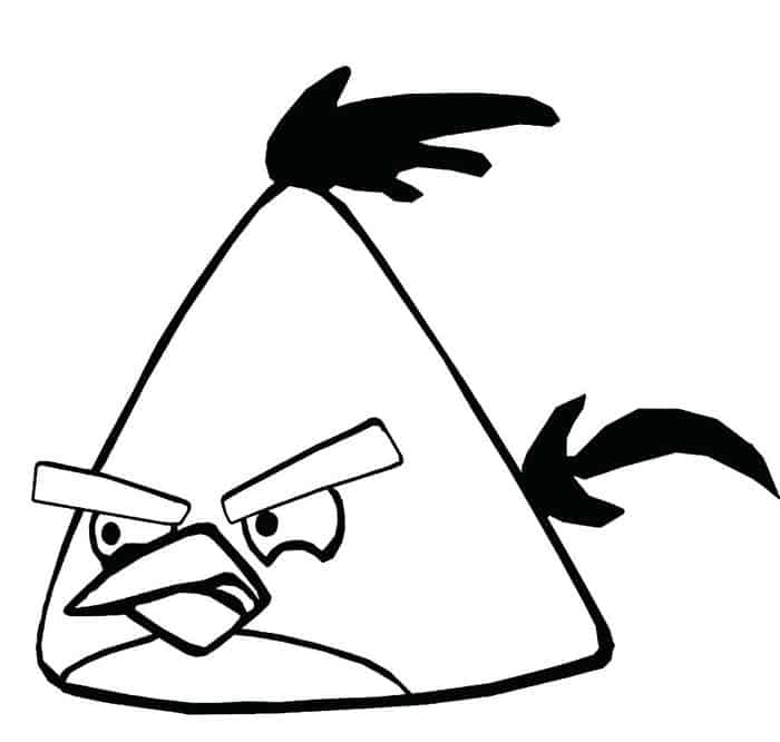 Angry Birds Yellow Bird Red Bird Black Bird Coloring Pages