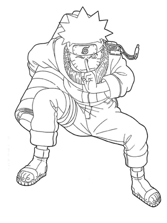 Anime Naruto Line Art Coloring Pages