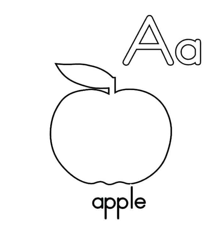Apple Coloring Pages For Preschoolers