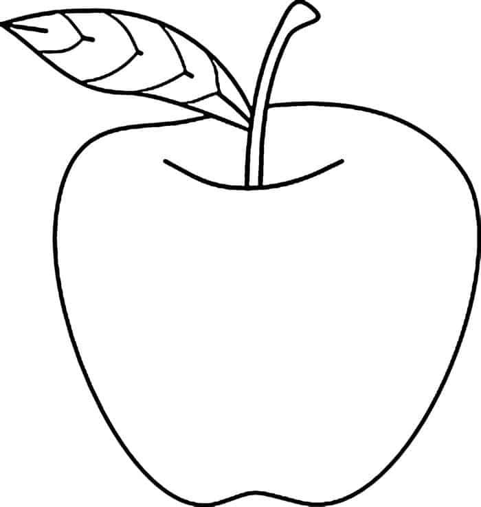 Apple Printable Coloring Pages