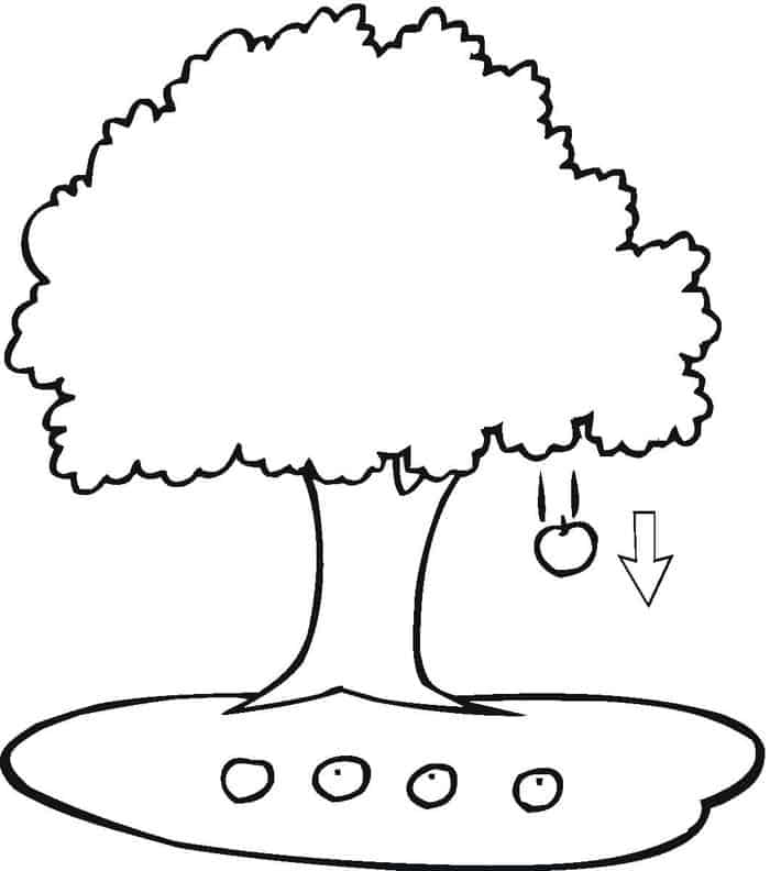 Apple Tree Coloring Pages For Preschoolers