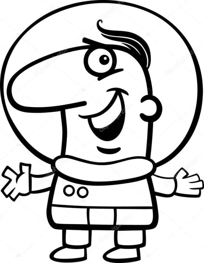 Astronaut Coloring Pages Animated Cartoon