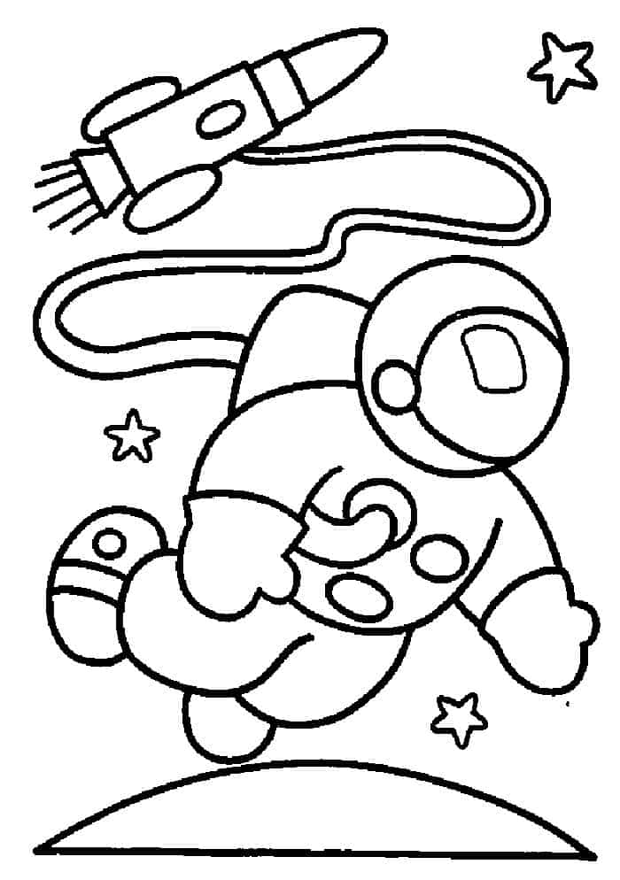 Astronaut Coloring Pages For Preschool