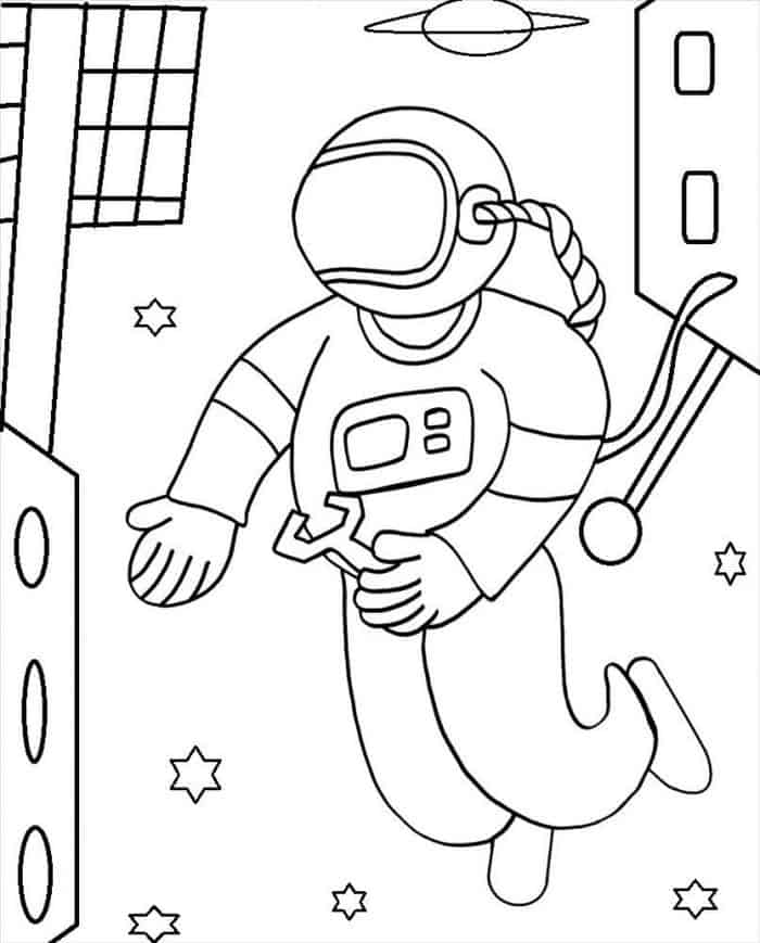 Astronaut Coloring Pages No Face
