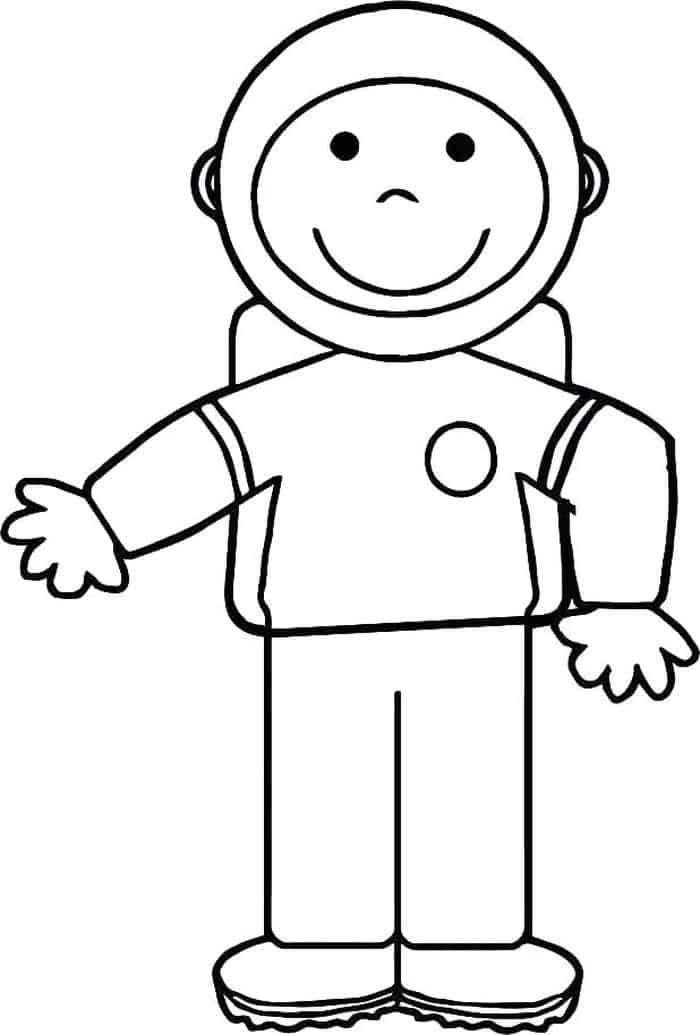 Astronaut Coloring Pages Simple