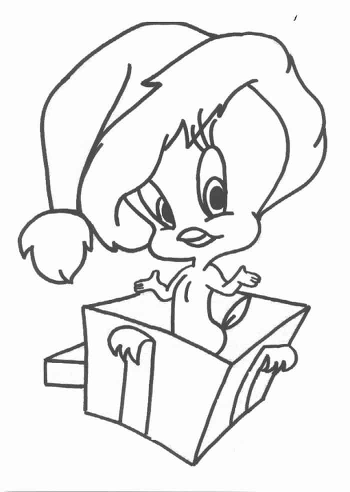 Baby Looney Tunes Christmas Coloring Pages 1