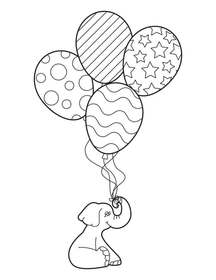 Balloon Coloring Pages Printable