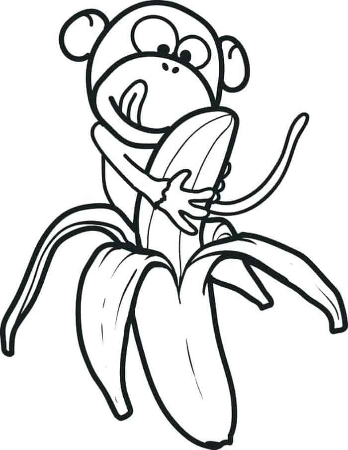 Banana And Pajama Coloring Pages
