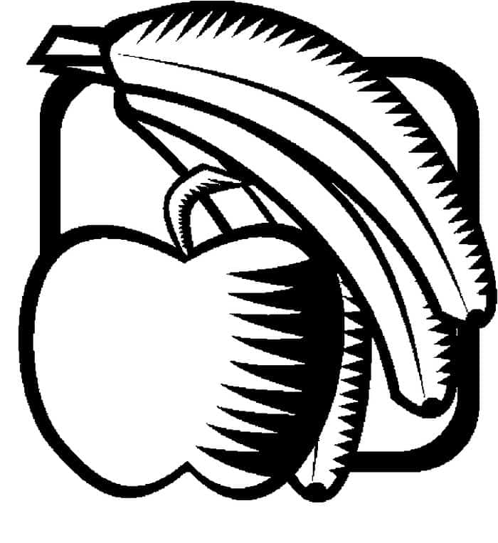 Banana Printable Coloring Pages