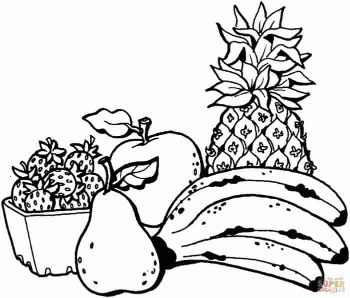 Banana Split Bowl Coloring Pages