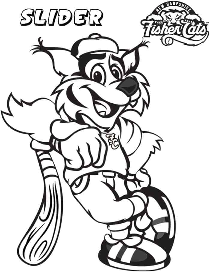 Baseball Mascot Coloring Pages