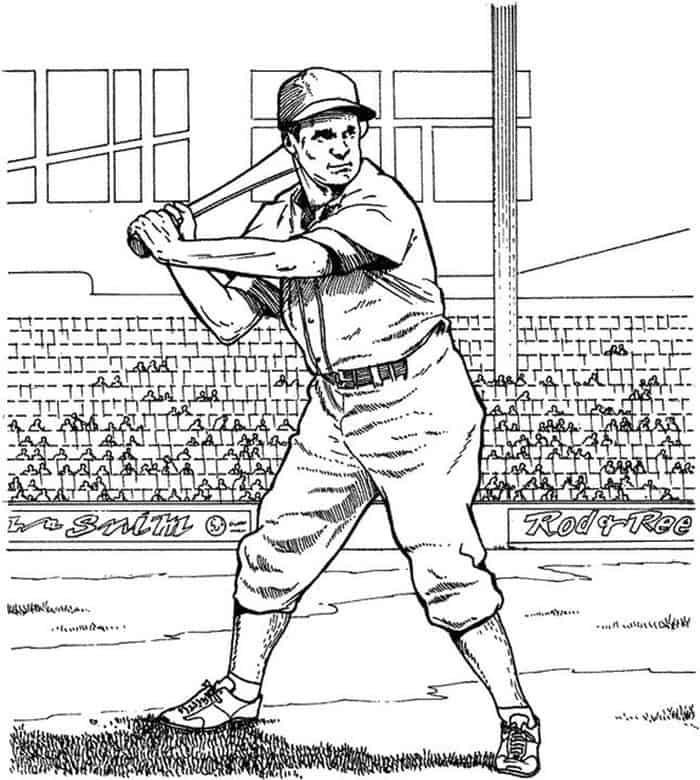 Baseball Player Coloring Pages