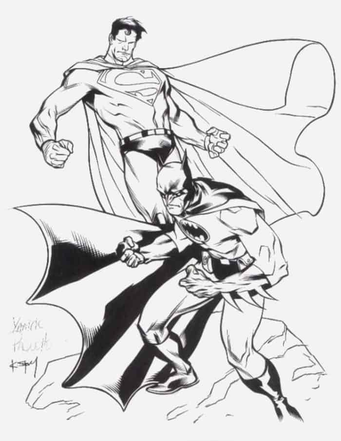 Batman Superman Coloring Pages
