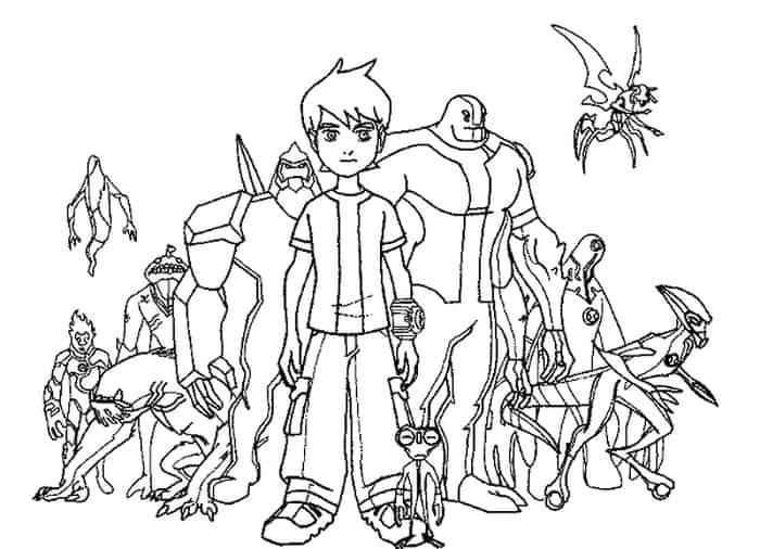 Ben 10 Alien Force Coloring Pages 1