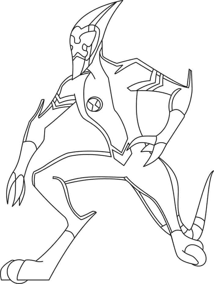 Ben 10 Buzzshock Coloring Pages