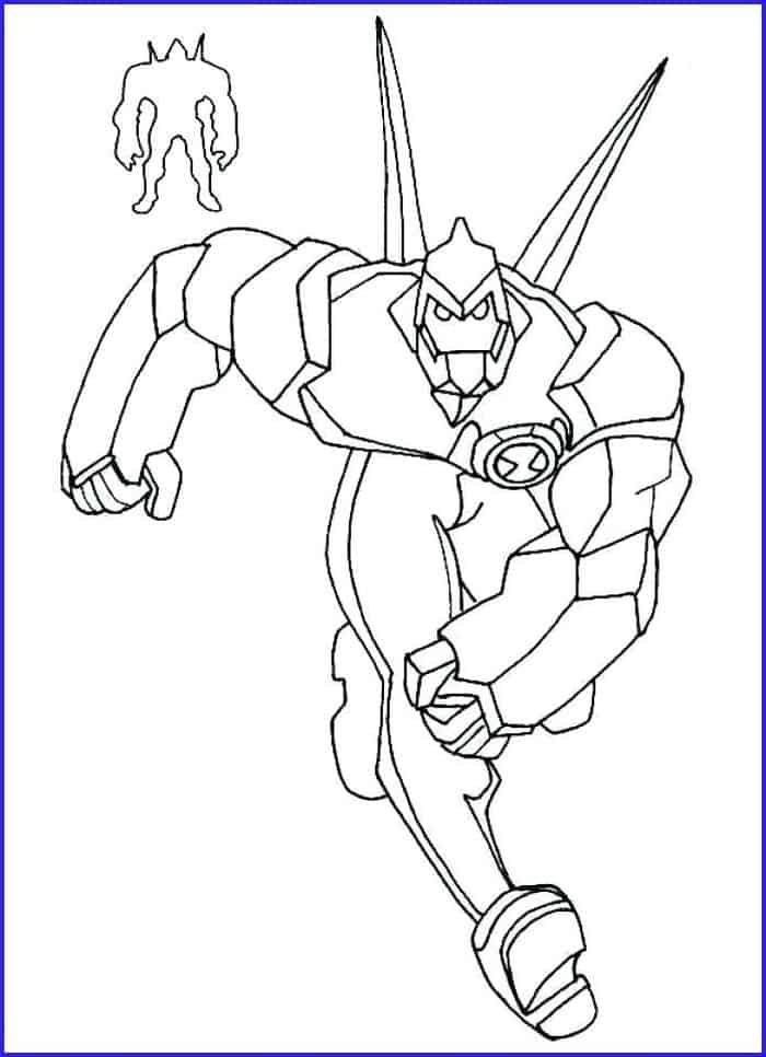 Ben 10 Diamondhead Coloring Pages